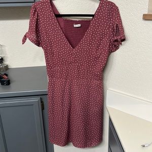 Abercrombie & Fitch Mauve Polka Dot Mini Dress